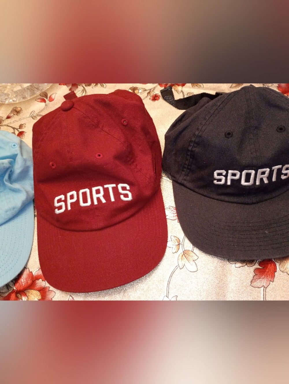 Nike SB SPORTS Embroidered Baseball Cap Pair Black- Red